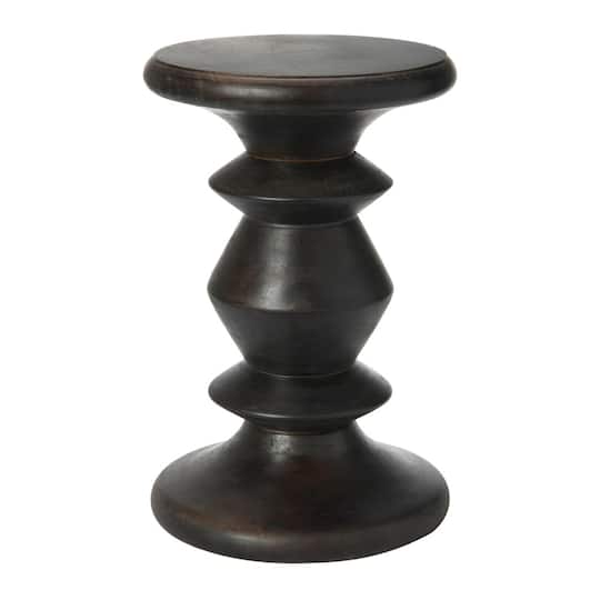 Hello Honey® Berns Mid-Century Modern Solid Mango Table with Flat Top in Black Walnut | 12" x 12" x 18.5" | Michaels®
